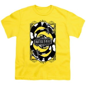 Beetlejuice We Got Worms Kids Youth T Shirt Yellow