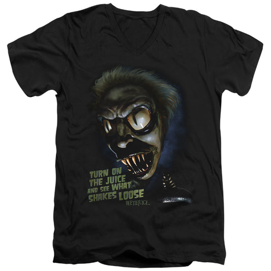 Beetlejuice Chucks Daughter Mens Slim Fit V-Neck T Shirt Black