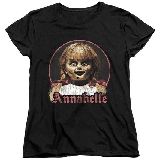 Annabelle Annabelle Portrait Womens T Shirt Black
