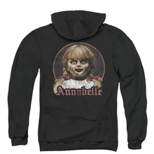 Load image into Gallery viewer, Annabelle Annabelle Portrait Back Print Zipper Mens Hoodie Black