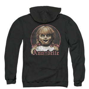 Annabelle Annabelle Portrait Back Print Zipper Mens Hoodie Black