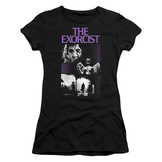 The Exorcist What An Excellent Day Junior Sheer Cap Sleeve Womens T Shirt Black