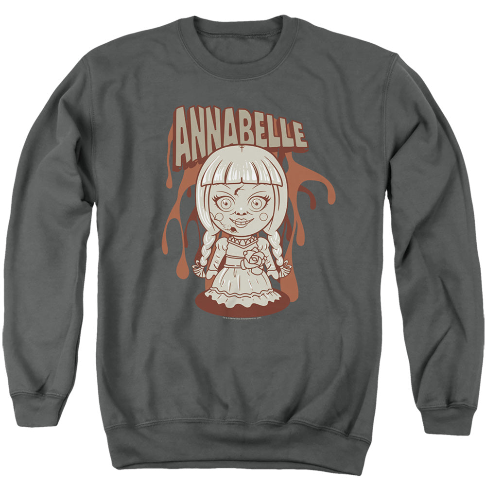 Annabelle Annabelle Illustration Mens Crewneck Sweatshirt Charcoal