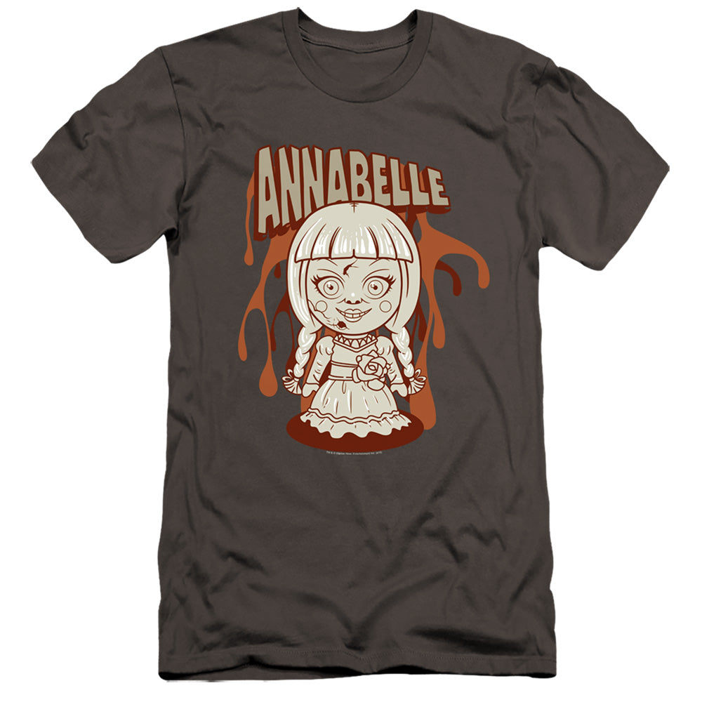 Annabelle Annabelle Illustration Premium Bella Canvas Slim Fit Mens T Shirt Charcoal