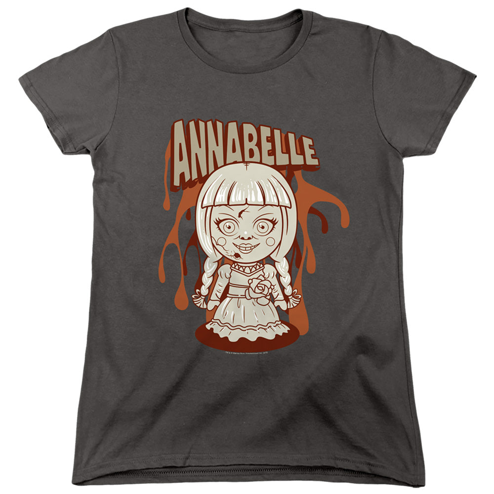Annabelle Annabelle Illustration Womens T Shirt Charcoal