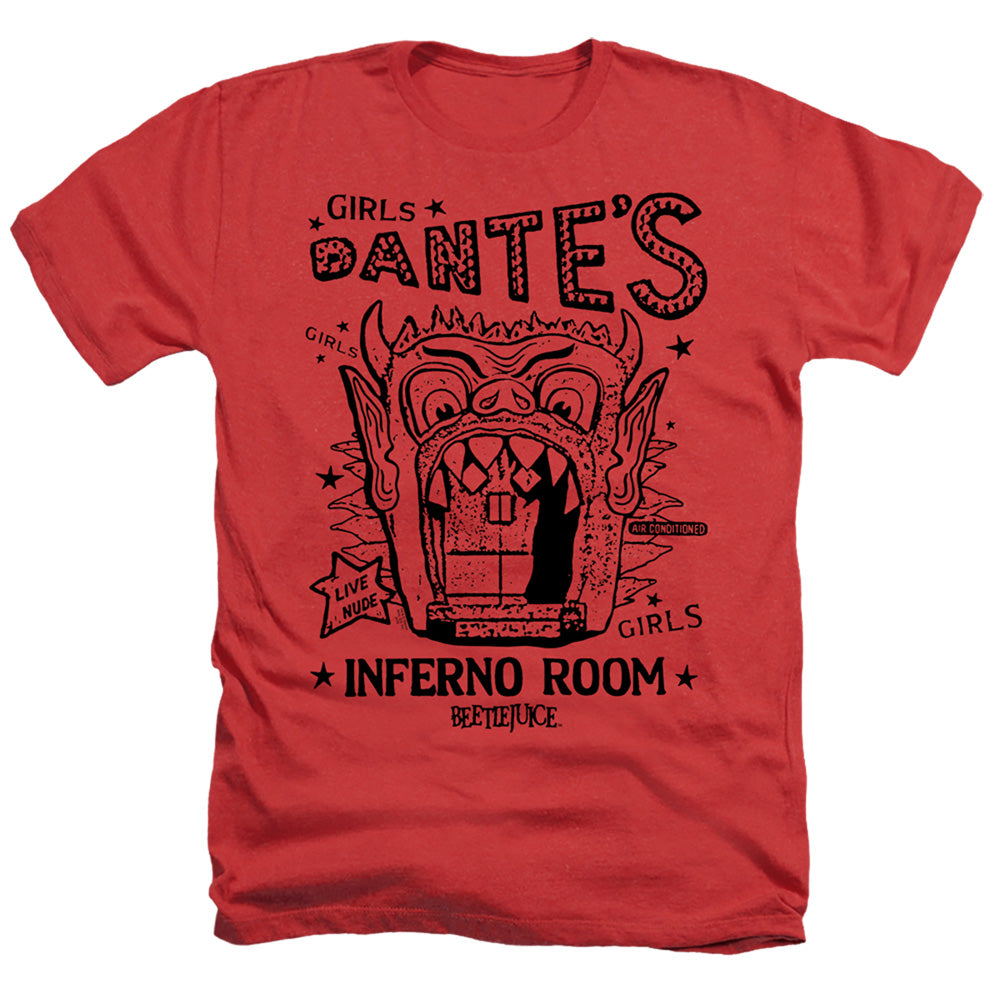 Beetlejuice Dantes Inferno Room Heather Mens T Shirt Red