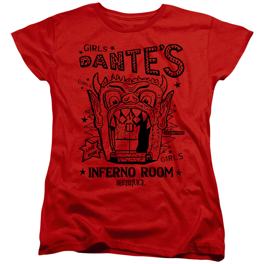 Beetlejuice Dantes Inferno Room Womens T Shirt Red