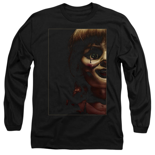 Annabelle Doll Tear Mens Long Sleeve Shirt Black