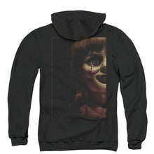 Load image into Gallery viewer, Annabelle Doll Tear Back Print Zipper Mens Hoodie Black