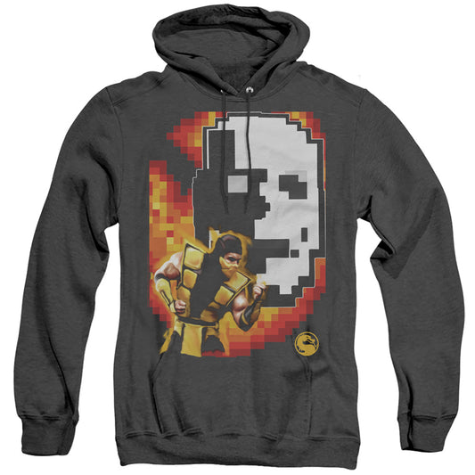 Mortal Kombat Klassic Scorpion Mens Heather Hoodie Black