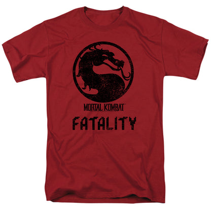 Mortal Kombat Klassic Fatality Mens T Shirt Cardinal