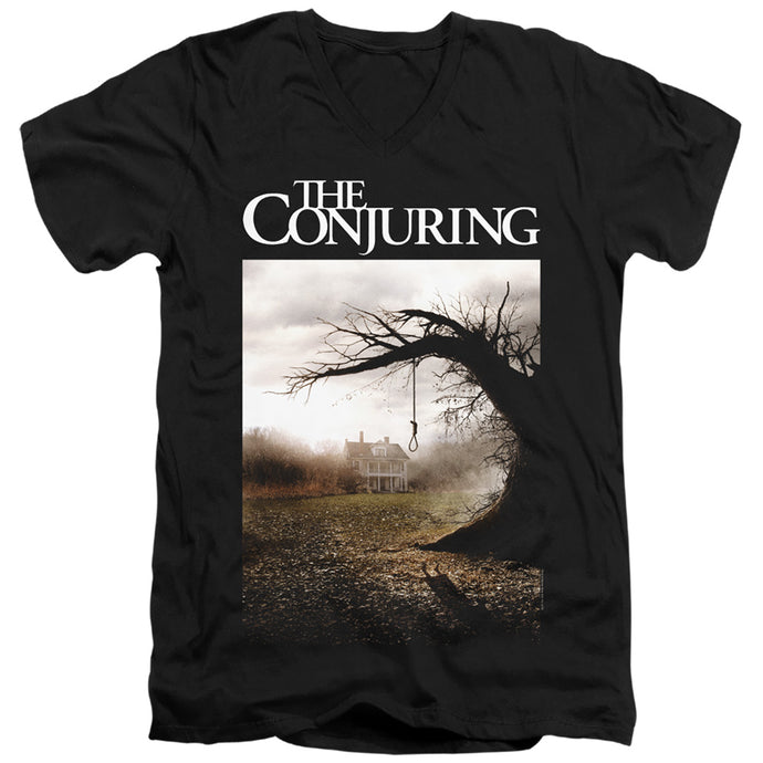 The Conjuring Poster Mens Slim Fit V-Neck T Shirt Black