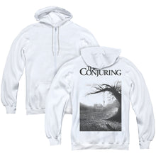 Load image into Gallery viewer, The Conjuring Poster Back Print Zipper Mens Hoodie White