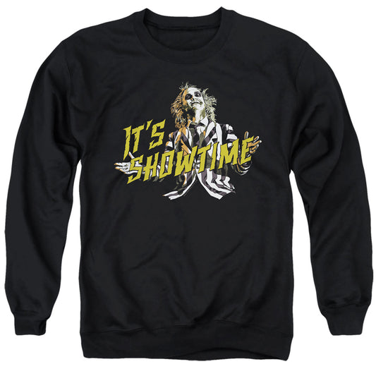 Beetlejuice Showtime Mens Crewneck Sweatshirt Black