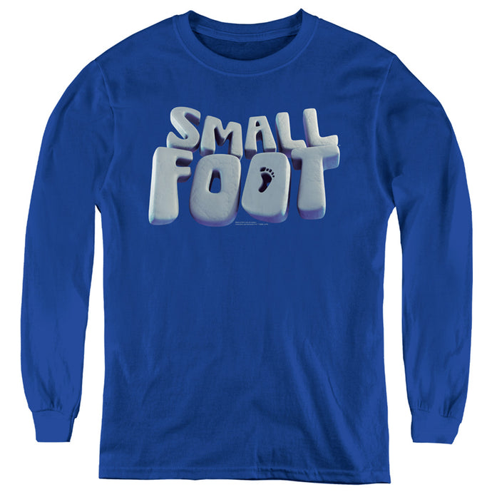 Smallfoot Smallfoot Logo Long Sleeve Kids Youth T Shirt Royal Blue