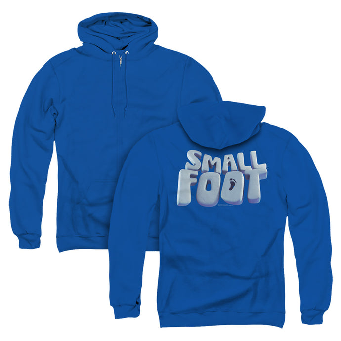 Smallfoot Smallfoot Logo Back Print Zipper Mens Hoodie Royal