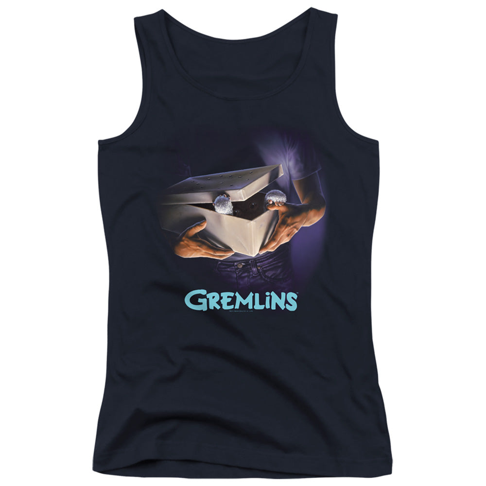 Gremlins Original Poster Womens Tank Top Shirt Navy Blue