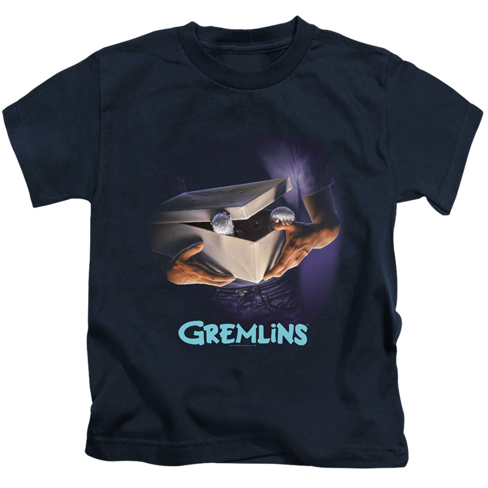 Gremlins Original Poster Juvenile Kids Youth T Shirt Navy Blue