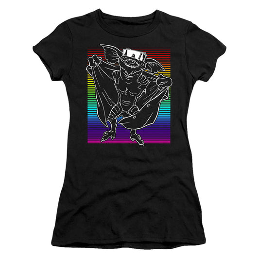 Gremlins Cool Gradient Junior Sheer Cap Sleeve Womens T Shirt Black