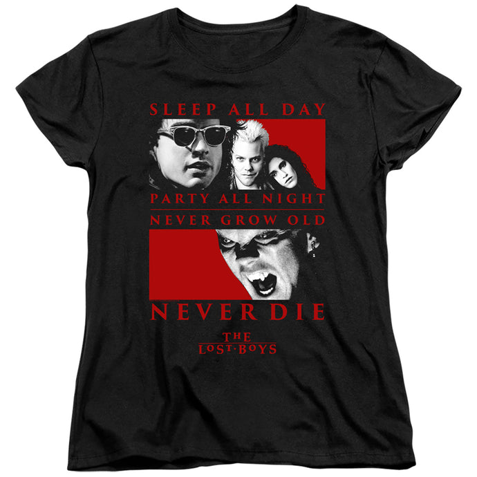 The Lost Boys Never Die Womens T Shirt Black