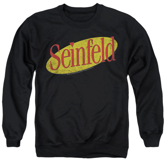 Seinfeld Seinfeld Logo Mens Crewneck Sweatshirt Black Officially Licensed