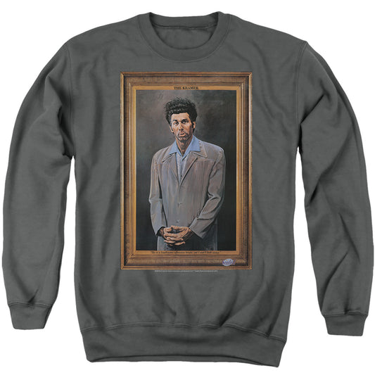 Seinfeld Kramer Portrait Mens Crewneck Sweatshirt Charcoal Officially Licensed