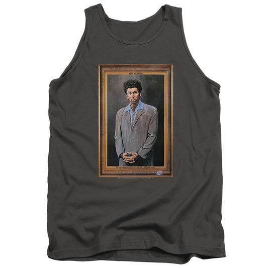 Seinfeld Kramer Portrait Mens Tank Top Shirt Charcoal