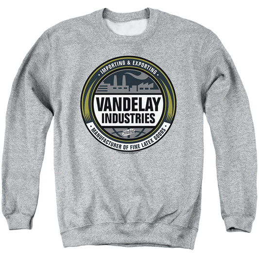 Seinfeld Vendelay Logo Mens Crewneck Sweatshirt Athletic Heather Officially Licensed