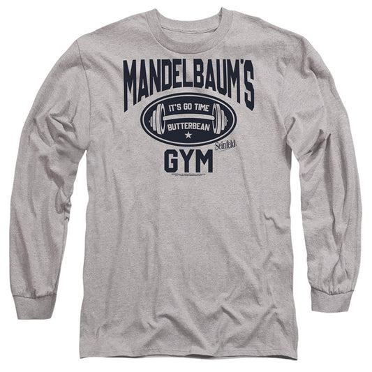 Seinfeld Madelbaum'S Gym Mens Long Sleeve Shirt Athletic Heather Officially Licensed