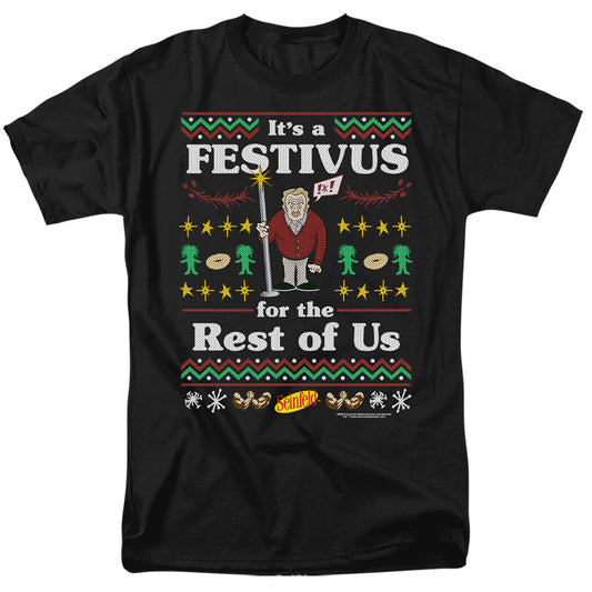 Seinfeld Festive Festivus Mens T Shirt Black