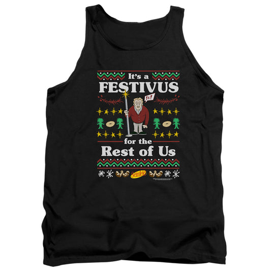 Seinfeld Festive Festivus Mens Tank Top Shirt Black