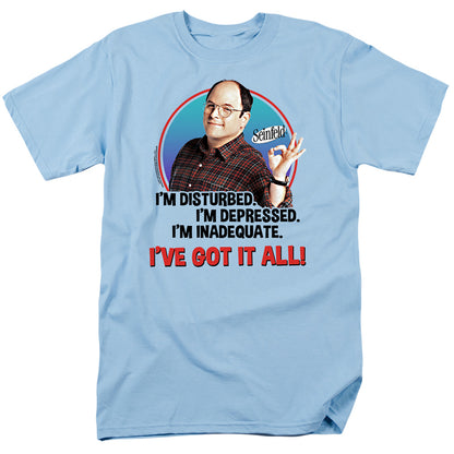 Seinfeld George All Mens T Shirt Light Blue