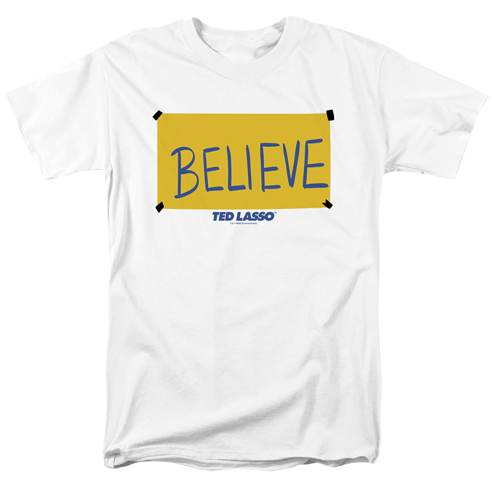 Ted Lasso Ted Lasso Believe Sign Mens T Shirt White