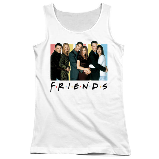 Friends Cast Logo Womens Tank Top Shirt White