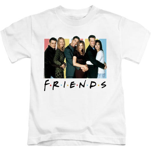 Friends Cast Logo Juvenile Kids Youth T Shirt White