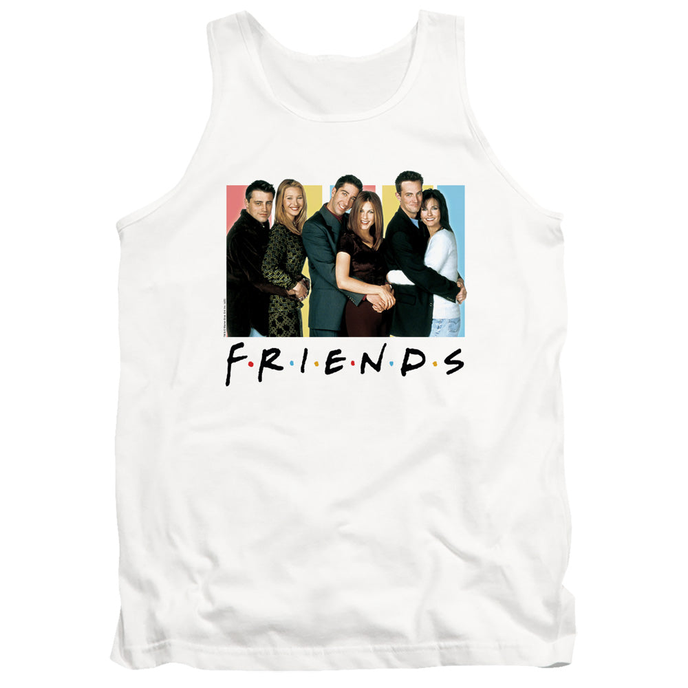 Friends Cast Logo Mens Tank Top Shirt White