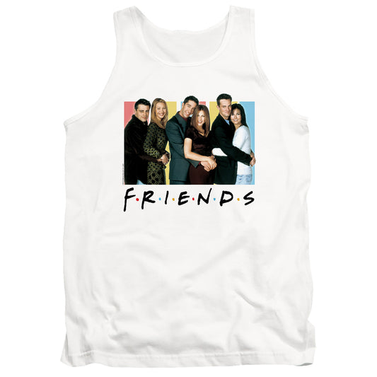 Friends Cast Logo Mens Tank Top Shirt White