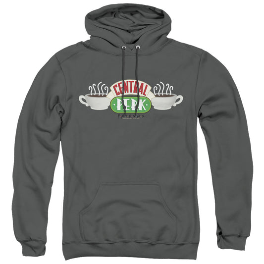 Friends Central Perk Logo Mens Hoodie Charcoal