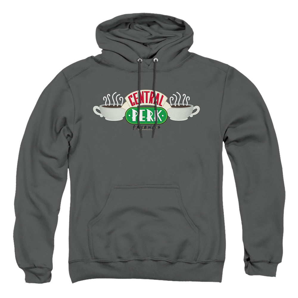 Friends Central Perk Logo Mens Hoodie Charcoal