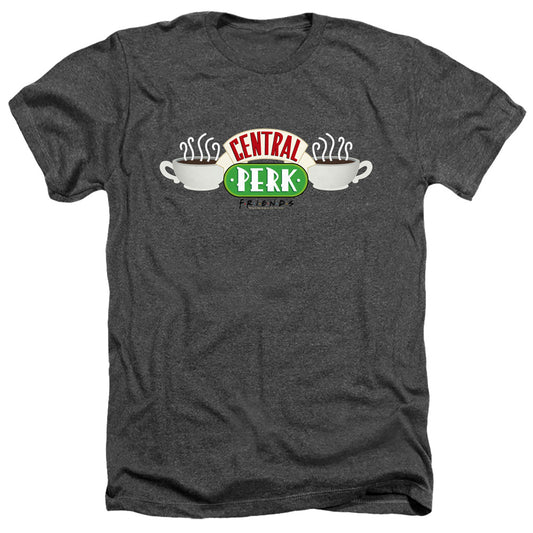Friends Central Perk Logo Heather Mens T Shirt Charcoal