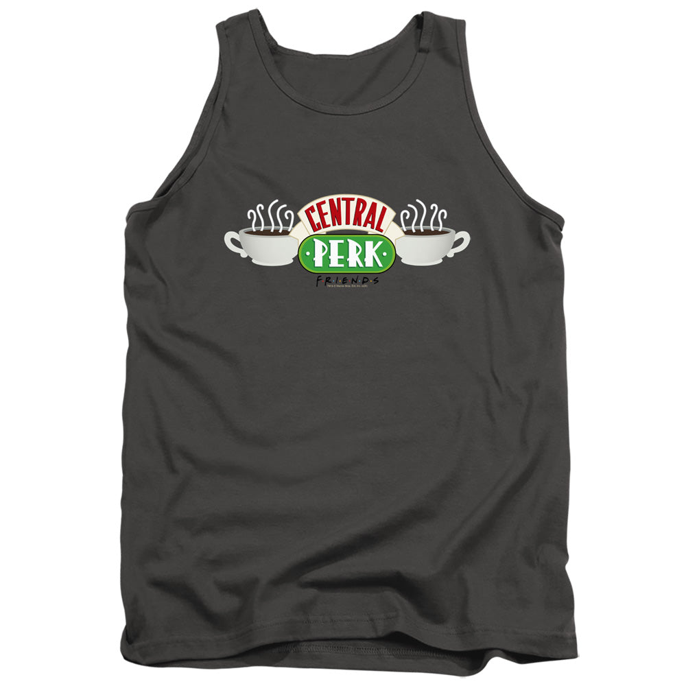 Friends Central Perk Logo Mens Tank Top Shirt Charcoal