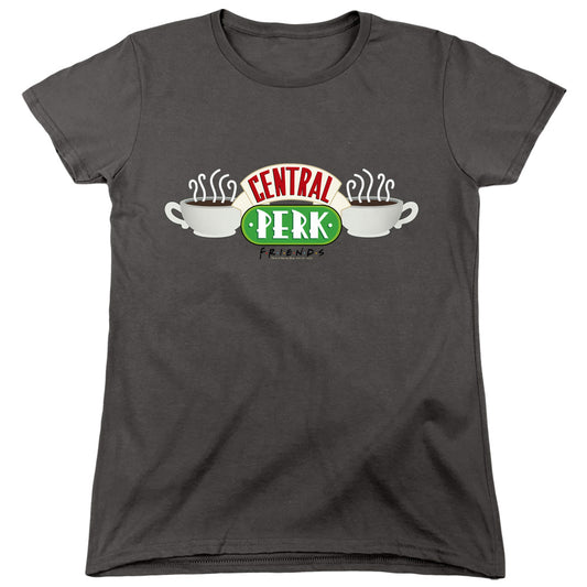 Friends Central Perk Logo Womens T Shirt Charcoal