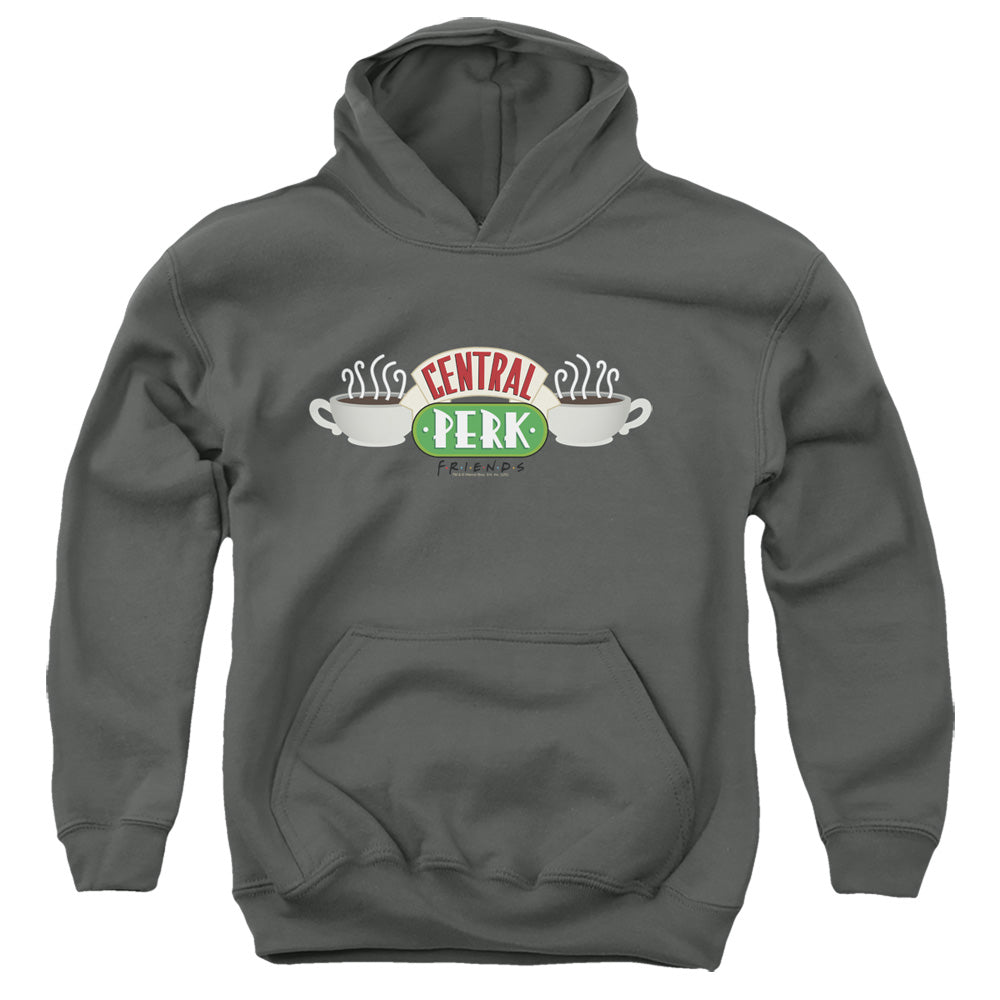 Friends Central Perk Logo Kids Youth Hoodie Charcoal