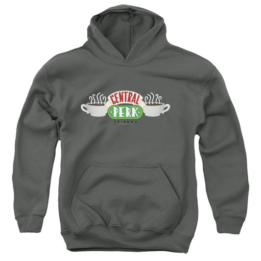 Friends Central Perk Logo Kids Youth Hoodie Charcoal