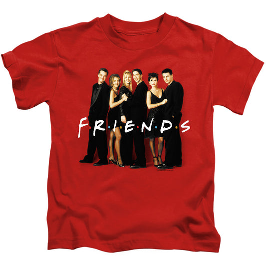 Friends Cast In Black Juvenile Kids Youth T Shirt Red