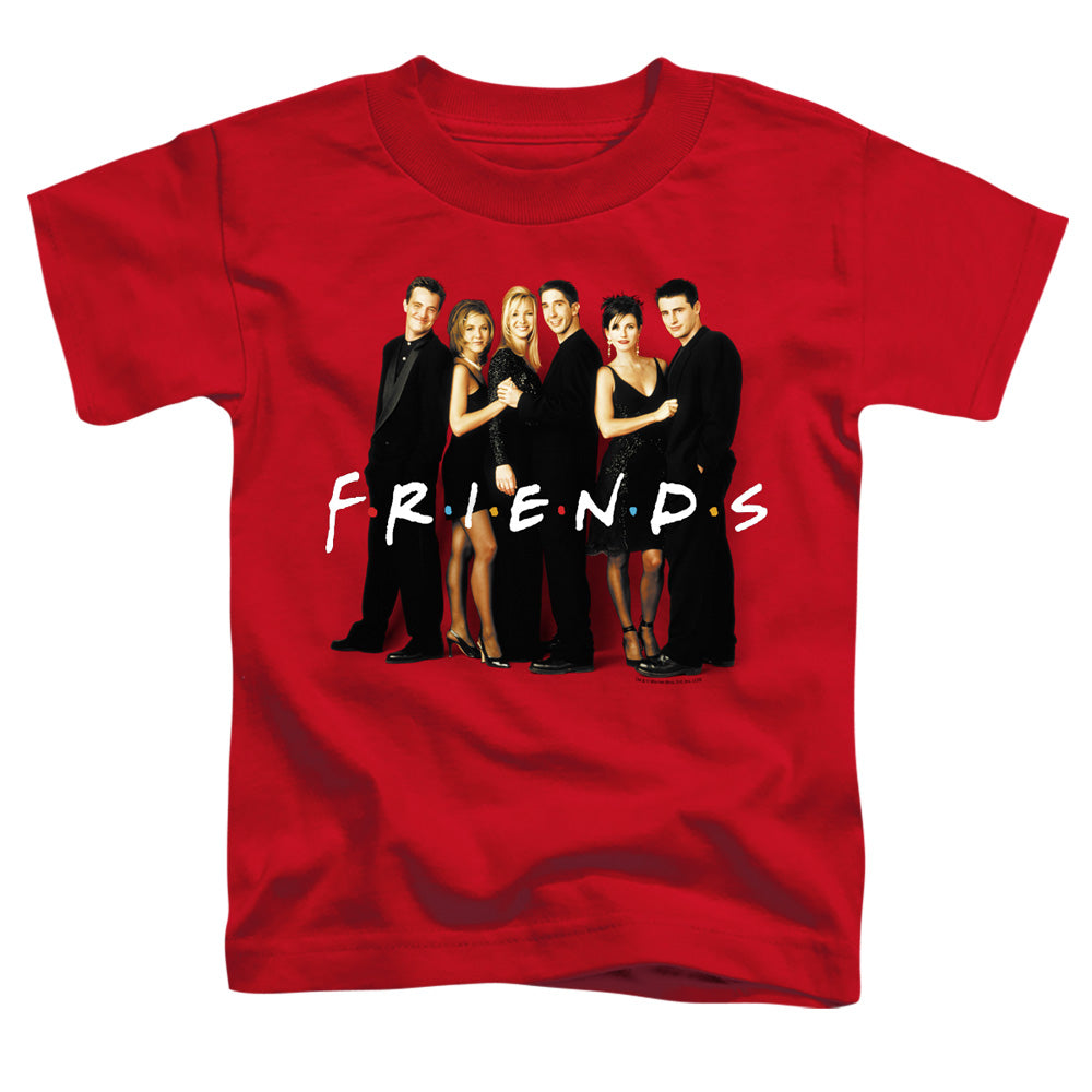 Friends Cast In Black Toddler Kids Youth T Shirt Red