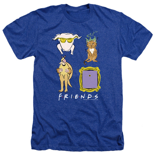 Friends Sybmols Heather Mens T Shirt Royal Blue
