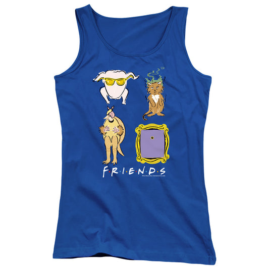 Friends Sybmols Womens Tank Top Shirt Royal Blue