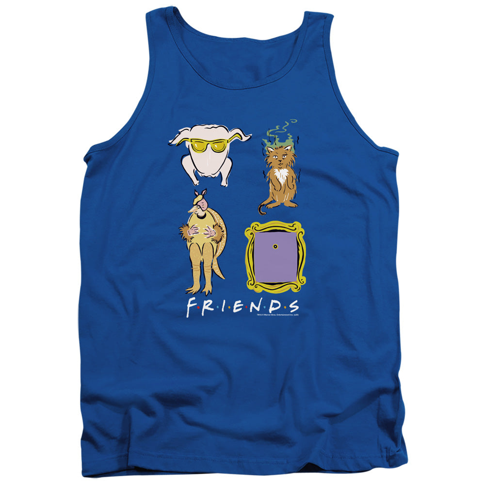 Friends Sybmols Mens Tank Top Shirt Royal Blue