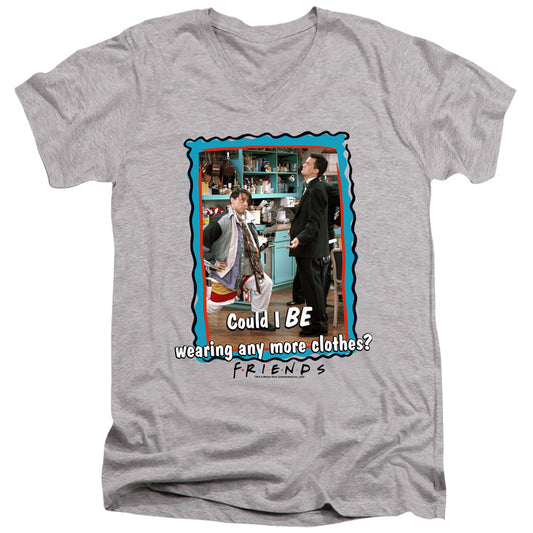 Friends Any More Clothes Mens Slim Fit V-Neck T Shirt Athletic Heather